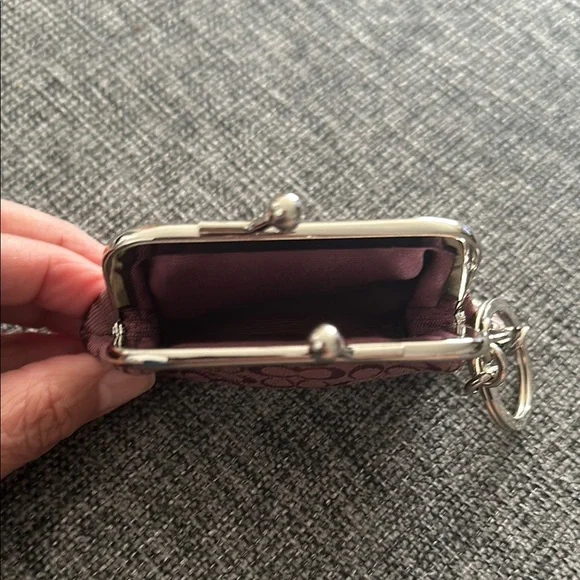 Coach Mauve Coin Purse with Keychain - Picture 2 of 3